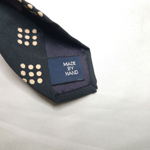 Polo Ralph Lauren Black Geometric Shape Silk Tie 4"x57" Made in USA - Picture 5 of 8